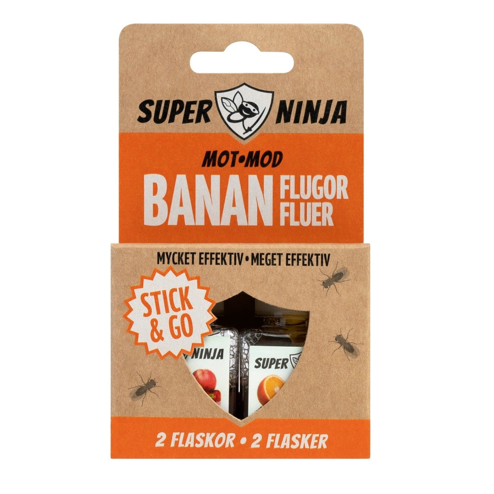 Bananflugefälla - Super Ninja - 2-pack