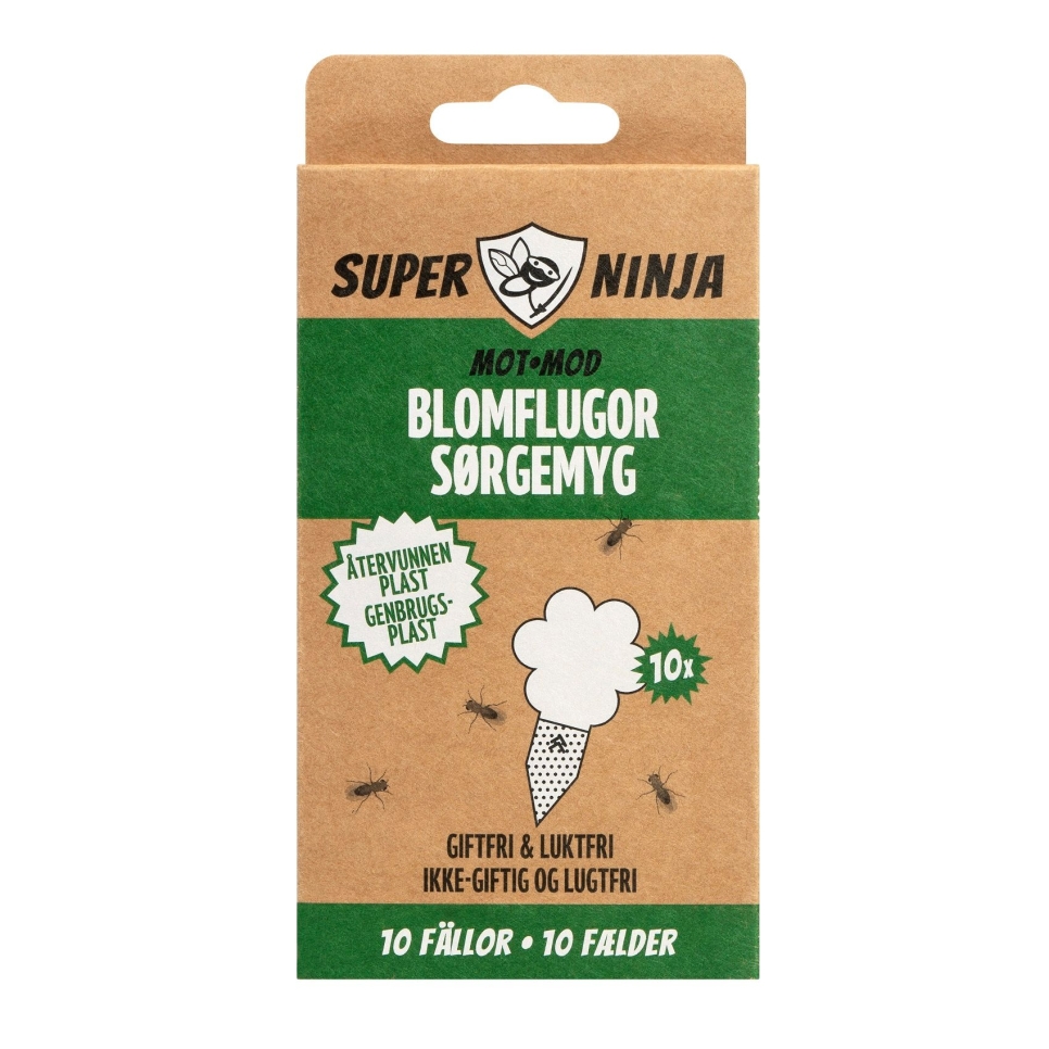 Blomsterflugefälla, 10-pack - Super Ninja