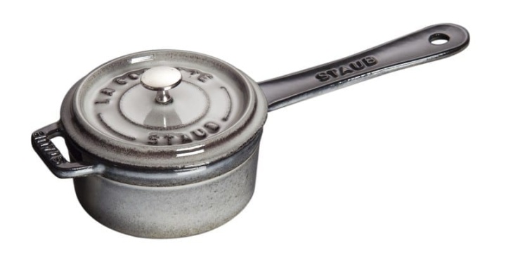 Staub White Cast Iron Frying Pan With Spout - 10