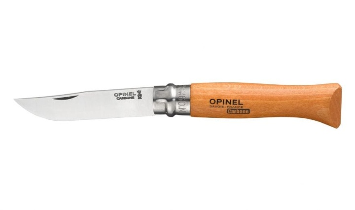 Fällkniv i kolstål, trähandtag - Opinel - 8,5 cm