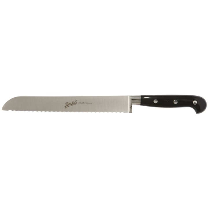 Bread knife cm.22 Stainless Steel Berkel Adhoc Handle Glossy Black Resin, Knives