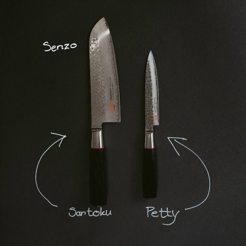 Knife set Senzo, Santoku + petty - Suncraft