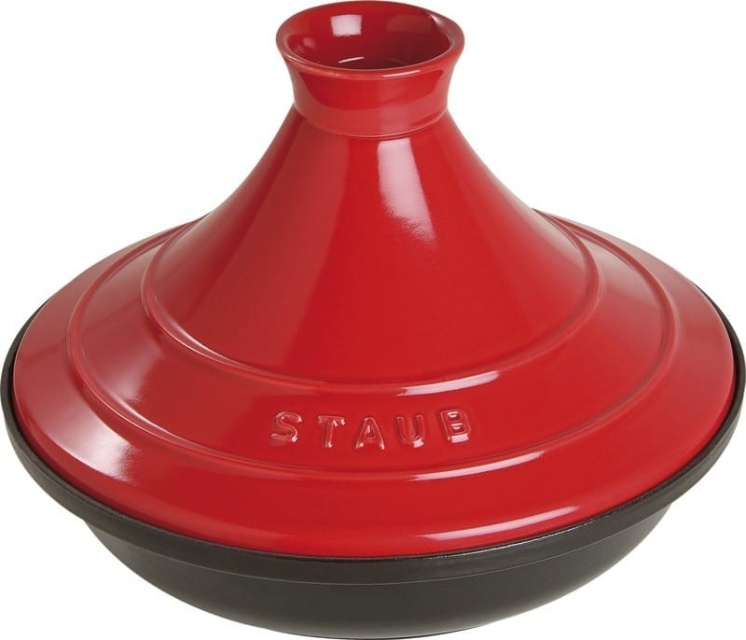 Tajine in cast iron, 28 cm, black/red - Staub