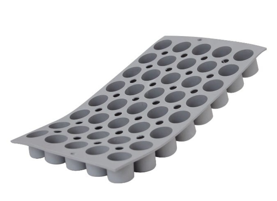 Baking tin in silicone, 40 mini cylinders - de Buyer