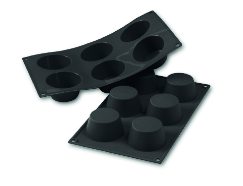 Baking tin in silicone, muffins 6 pcs