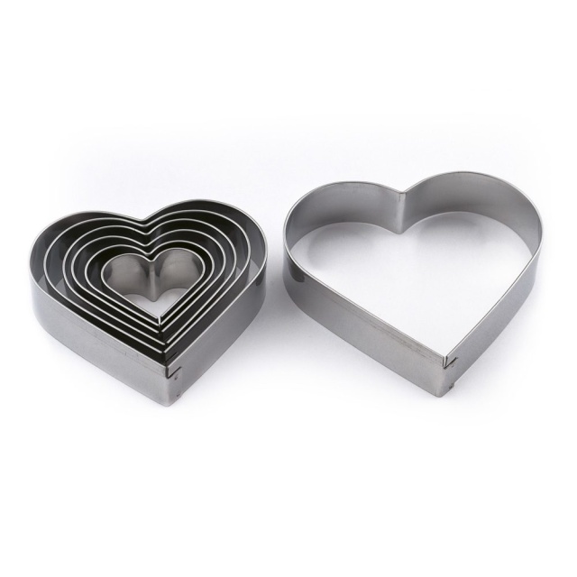 Cutters, Hearts, Set of 7 sizes - Martellato