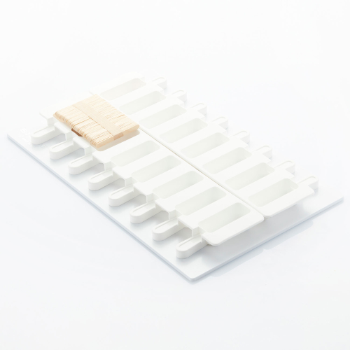 Silicone ice cream mould, Brick mini, 2 moulds of 8 glasses + 50 sticks - Martellato