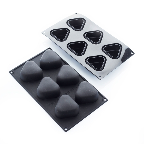 Silicone baking mould, Black, Triangle, 30SIL507 - Martellato