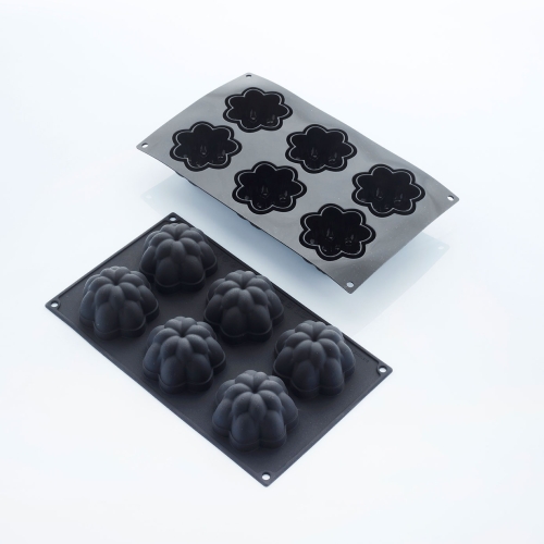 Silicone baking mould, Black, Dahlia, 30SIL518 - Martellato