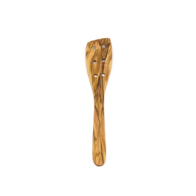 Slotted ladle, olive wood, 30 cm - Heirol