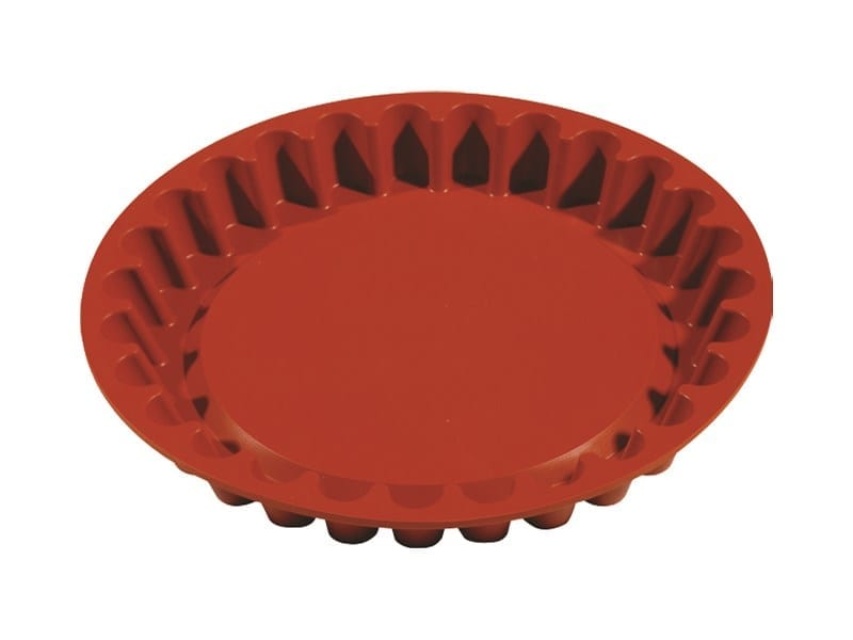 Cake tin 26x3cm, silicone, red - Pavoni