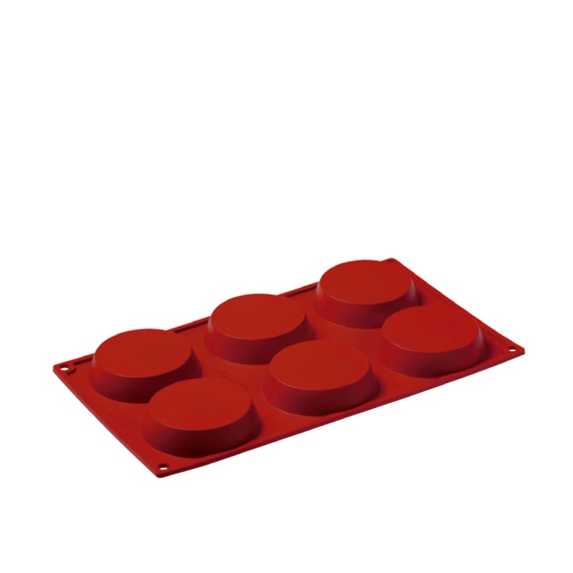 Baking tin in silicone, low cylinder, 6 pcs - Pavoni