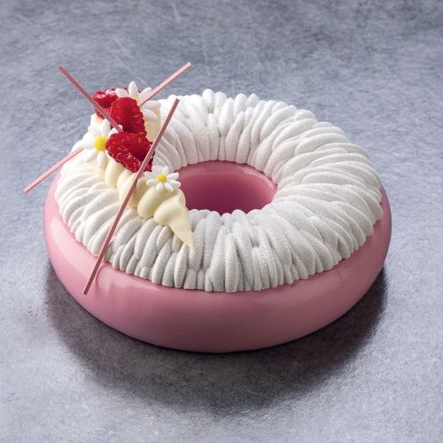 Cake shape in silicone, two parts, 3D Cake Kit, KE070, Corolla, Ø18cm - Pavoni