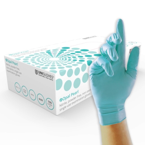 Nitrile glove, turquoise, 100-pack - Unigloves