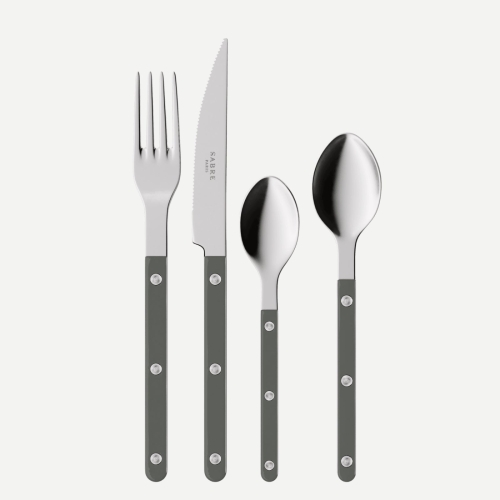 Cutlery set, 24 pieces, Bistrot, Dark grey - Sabre Paris
