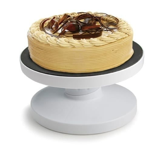 Rotating cake clearance stand for decorating